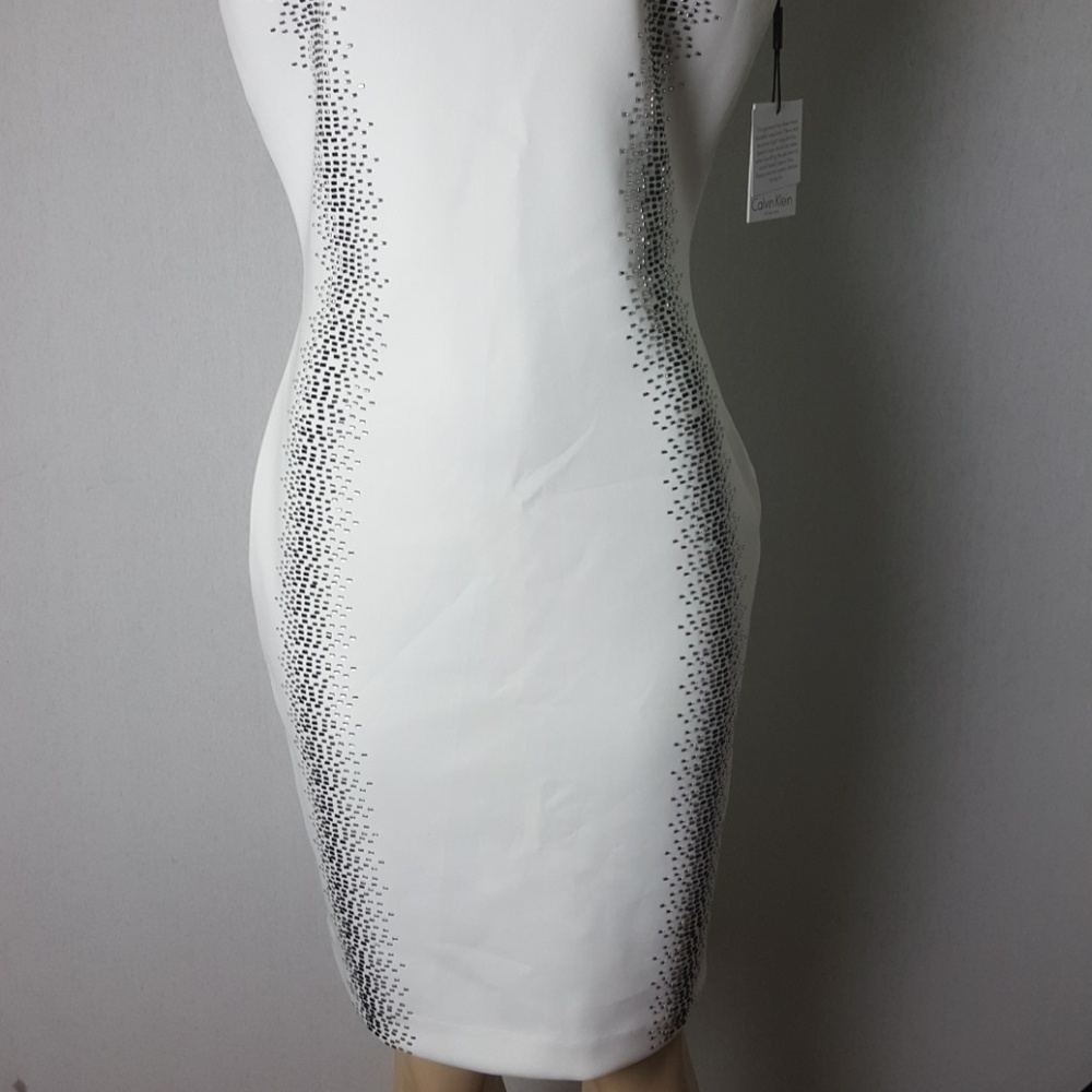SOLD- NWT Calvin Klein White Dress Size 8 - Picture 3 of 6